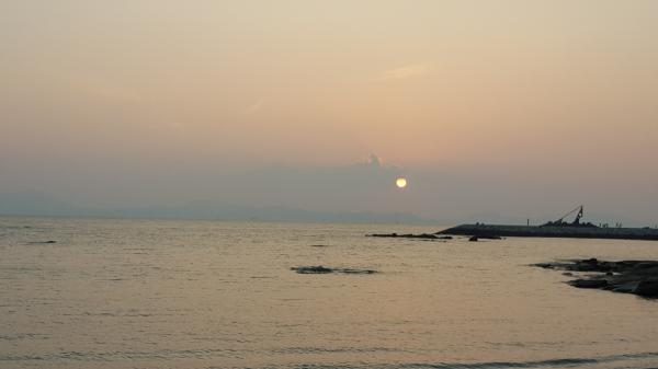 夕日～