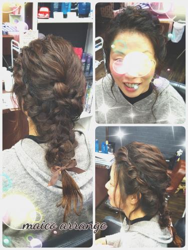 ヘアアレンジ♥　編み下ろし♥